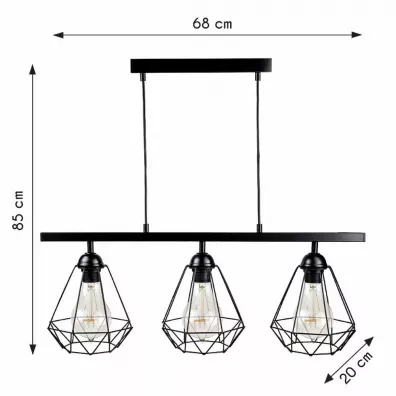 Bodek Potrjna lampa wiszca Diamante