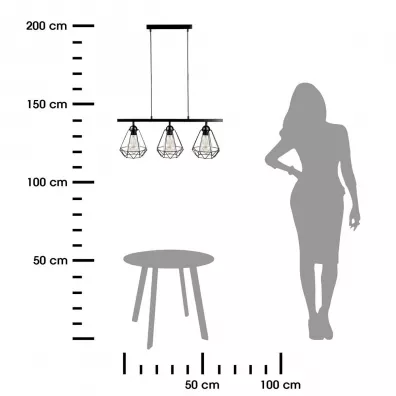 Bodek Potrjna lampa wiszca Diamante