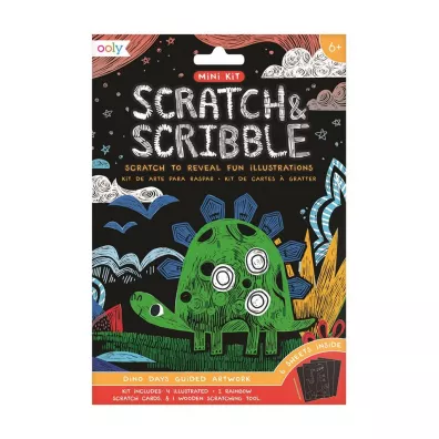 Kolorowe Baloniki Zdrapywanki Mini Scratch & Scribble Dinozaury