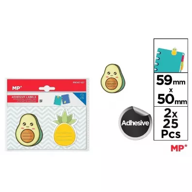 Mp Main Paper Karteczki samoprzylepne awokado/ananas 2x25szt