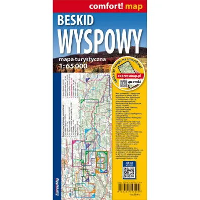 Beskid Wyspowy laminowana mapa turystyczna 1:65 000