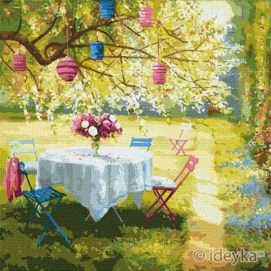 Ideyka Malowanie po numerach - Wiosenne lampiony 50x50cm