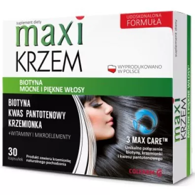Colfarm Maxi Krzem + Biotyna Suplement diety 30 kaps.