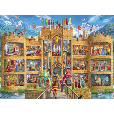 Puzzle 150 el. XXL Widok na zamek rycerski Ravensburger