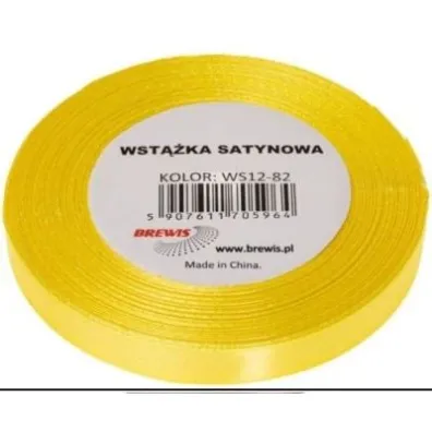 Brewis Wst��ka satynowa kanarkowy 12mmx32m