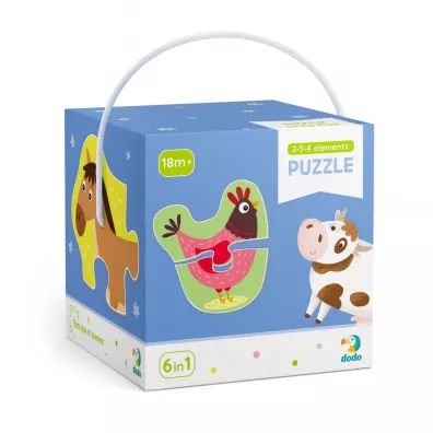 Puzzle 2-3-4 el. Domowe zwierzta Dodo