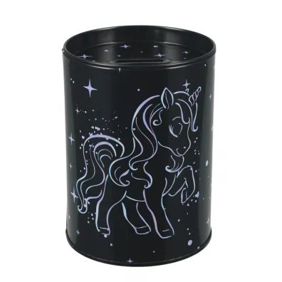 Skarbonka metalowa okr�g�a Unicorn holograf  STARPAK 536635
