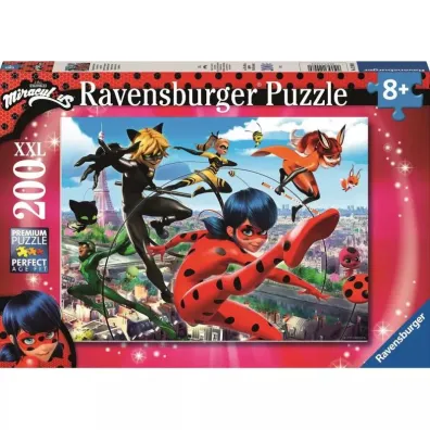 Puzzle 200 el. XXL Miraculum. Biedronka i Czarny Kot Ravensburger
