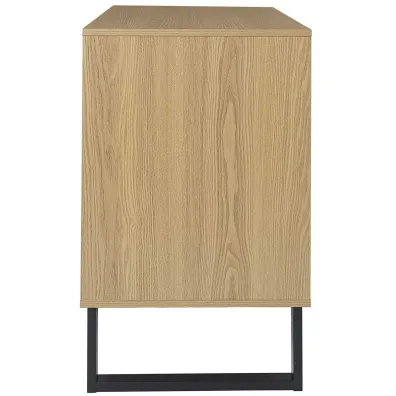 HowHomely Komoda NORD z frezem 3D 90 cm 3 szuflady