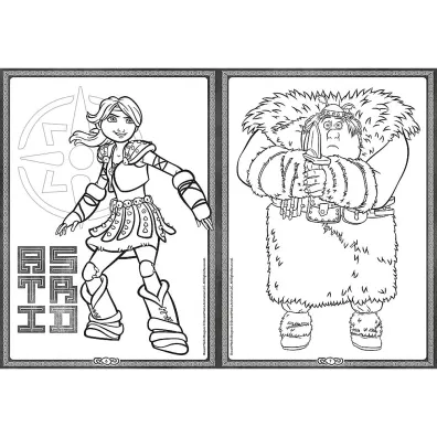 Jak wytresowa� smoka. Kolorowanka. Malbuch. Colouring book. How to train your Dragon