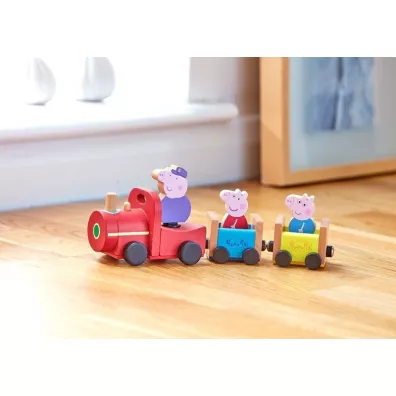 PROMO Peppa Pig - Drewniany pocig z figurk winka Peppa 07210