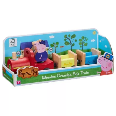 PROMO Peppa Pig - Drewniany pocig z figurk winka Peppa 07210