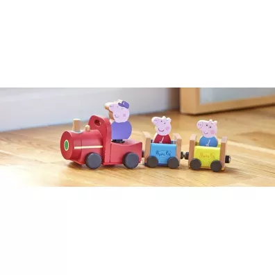 PROMO Peppa Pig - Drewniany pocig z figurk winka Peppa 07210