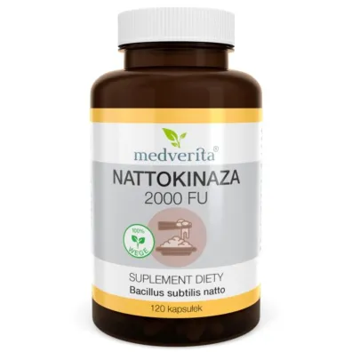 Medverita Nattokinaza 2000 FU Suplement diety 120 kaps.