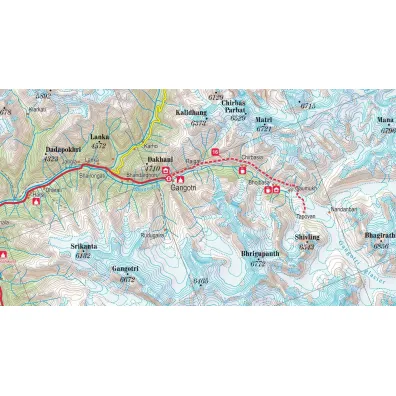 Indian Himalaya trekking map 1:350 000  laminat V2