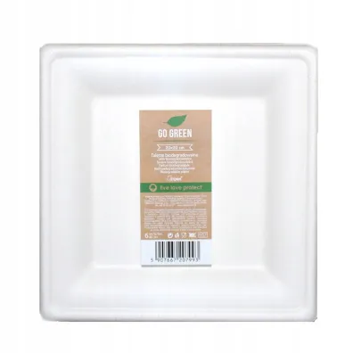 Talerze trzcina cukrowa 20x20cm 6 szt.