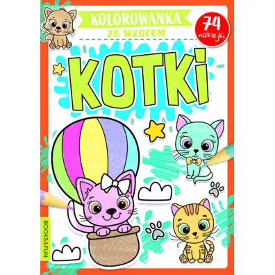 Kotki. Kolorowanka ze wzorem