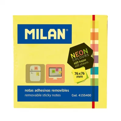 Milan Karteczki Neon Mix kostka 76 x 76 mm 400 kartek 400 szt.