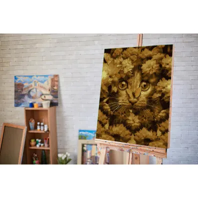 Twoje Hobby Malowanie po numerach - Ma�y kot w kwiatach 40x50cm