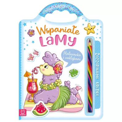 Wspania�e lamy. Malowanka z naklejkami - Anna Podg�rska