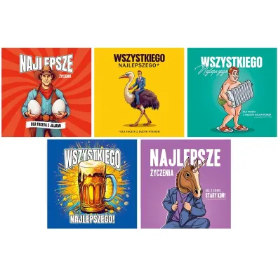 Karnet KW Urodziny m�skie �mieszne mix