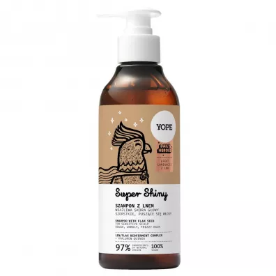 Yope Daily heroes Super Shiny Szampon do w�os�w z lnem 300 ml