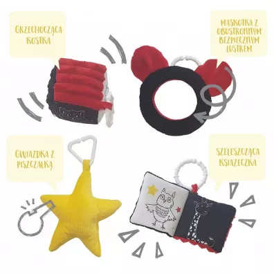Babysteps Mata kontrastowa sensoryczna z pa��kami dla niemowl�t