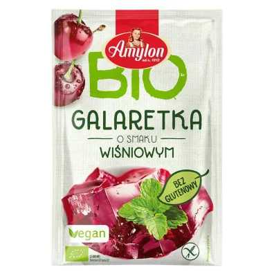 Amylon Galaretka o smaku wi�niowym bezglutenowa Zestaw 3 x 40 g Bio