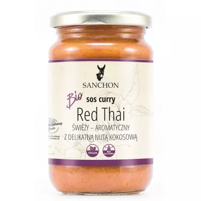 Sanchon Sos curry red thai wegaski bezglutenowy 340 g Bio