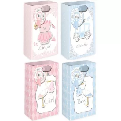 W&k Torebka prezentowa L Girl Boy mix