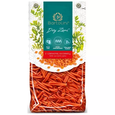 Bartolini Makaron proteinowy (z soczewicy czerwonej) warkocz 250 g