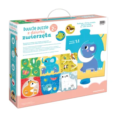 Duuu�e puzzle z dziurk� Zwierz�ta Bright Junior Media