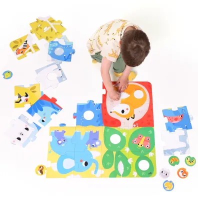 Duuu�e puzzle z dziurk� Zwierz�ta Bright Junior Media