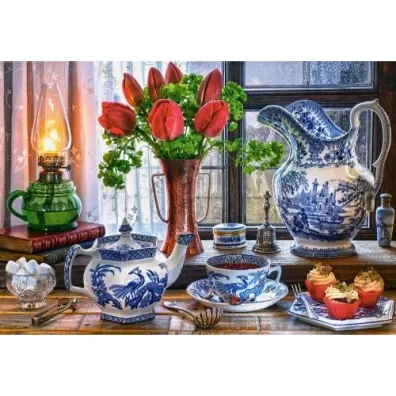 Puzzle 1500 el. Martwa natura z tulipanami Castorland