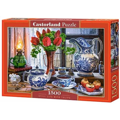 Puzzle 1500 el. Martwa natura z tulipanami Castorland