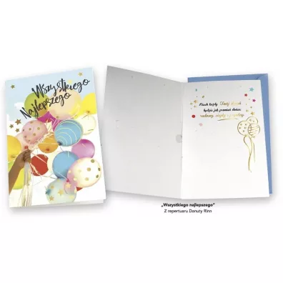 Kukartka Karnet MP-0028 Wszystkiego najlepszego, balony