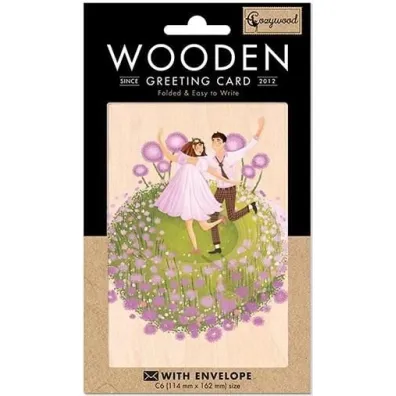 Cozywood Karnet drewniany C6 + koperta �lub Polana