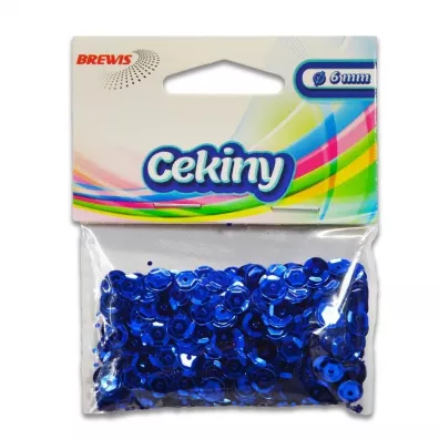 Cekiny b�yszcz�ce B 190 niebieski 8mm, 10g