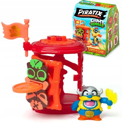 Piratix Crazy Jungle Klatka Kryj�wka + Figurka 1szt.mix