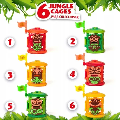 Piratix Crazy Jungle Klatka Kryj�wka + Figurka 1szt.mix