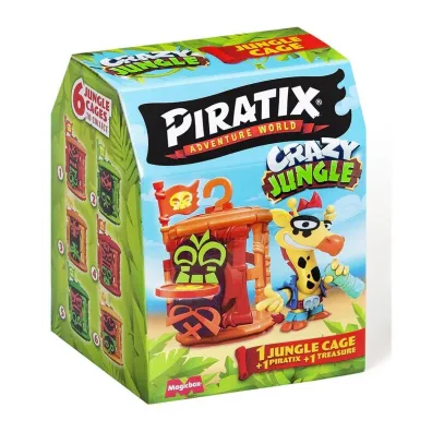 Piratix Crazy Jungle Klatka Kryj�wka + Figurka 1szt.mix
