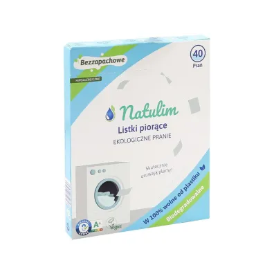 Natulim Eko listki do prania, Bezzapachowe 40 szt.