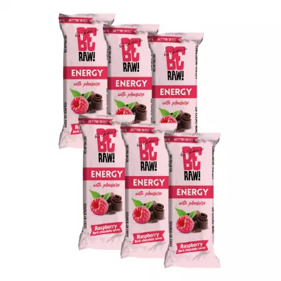 BeRaw Baton Raspberry choco power zestaw 6 x 40 g
