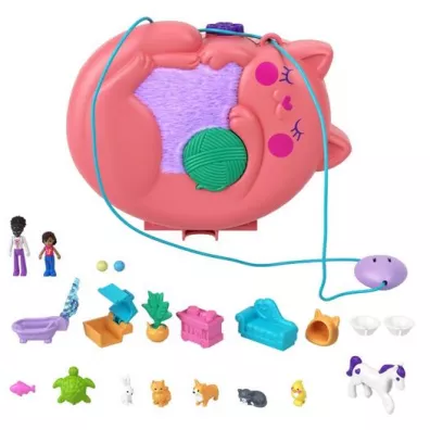 Polly Pocket. Kompaktowa torebka. Puchaty Kotek HGT16