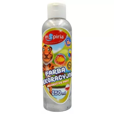 InSpiria Farba dekoracyjna metaliczna srebrna 250 ml