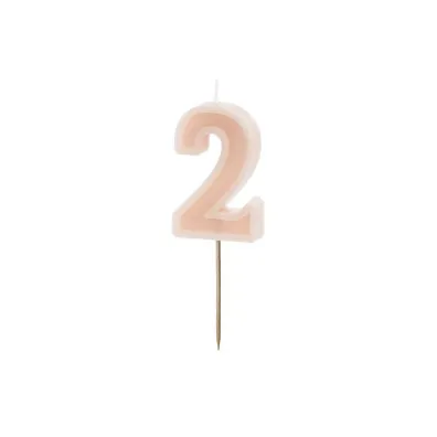 PartyDeco �wieczka urodzinowa 2 brudny r� 6cm
