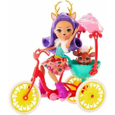 Enchantimals. Zestaw Przyjaciele na rowerze. Lalka Danessa Deer i Jelonek Sprint Mattel