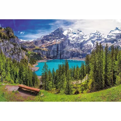 Puzzle 1500 el. Jezioro Oeschinen, Alpy, Szwajcaria Trefl