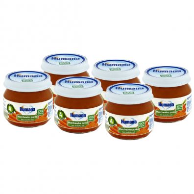 Humana Marchewka puree po 4. miesiącu 100% Organic Quality Zestaw 6 x 80 g Bio
