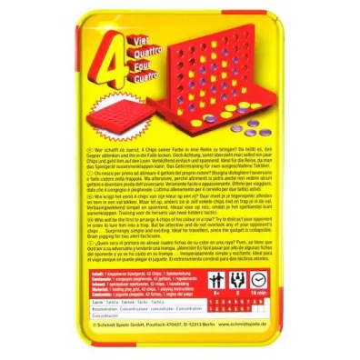 Cztery w rzdzie (w metalowej puszce) Schmidt Spiele-Gry